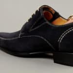 Chaussures Derby à plateau surpiqué – ligne Dandy – Daim Bleu Marine  réf. 8021