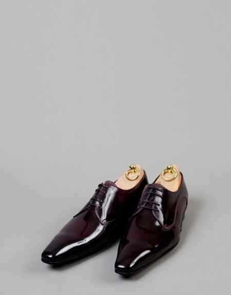 Chaussures Derby Vendetta patine Aubergine – ligne Castelo – réf. 3013