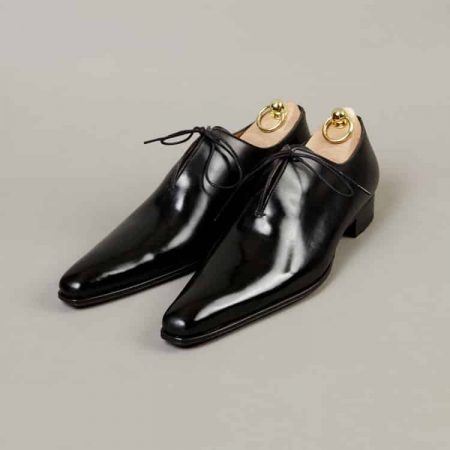 Chaussures Richelieu One Cut effilé laçage caché – ligne Dandy – Noir réf. 8560
