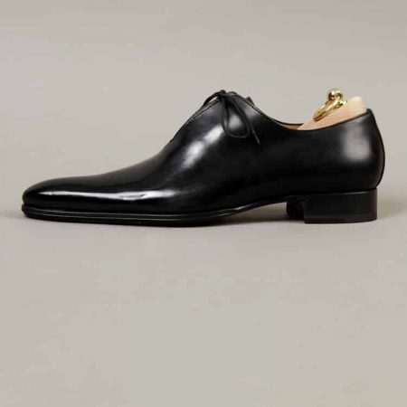 Chaussures Richelieu One Cut effilé laçage caché – ligne Dandy – Noir réf. 8560