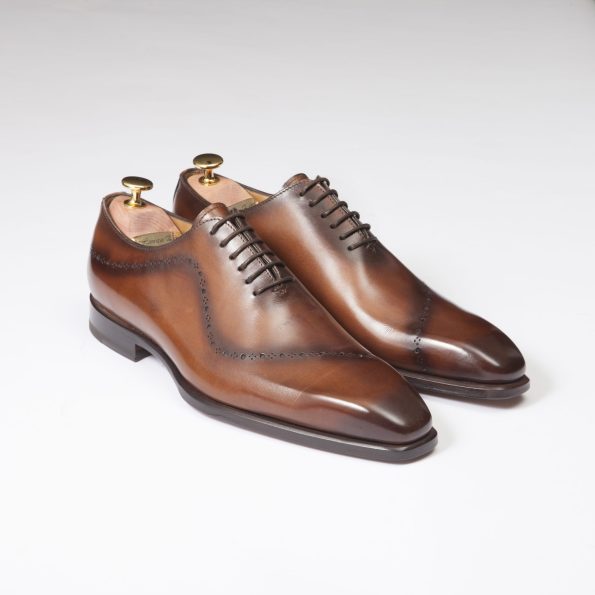 Chaussures One Cut Tokyo – ligne Prestige – Cognac dégradé – réf 4471