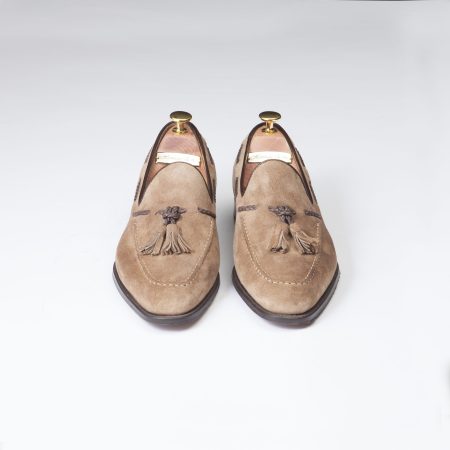 Chaussures Mocassin Palerme – ligne Prestige – velours de Kangourou Beige – réf 4216