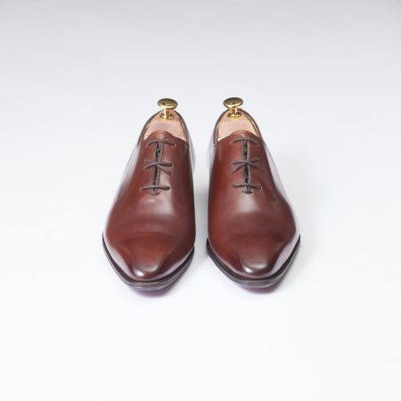 Chaussures One Cut laçage croisé – ligne Dandy – Marron Cognac réf. 11122