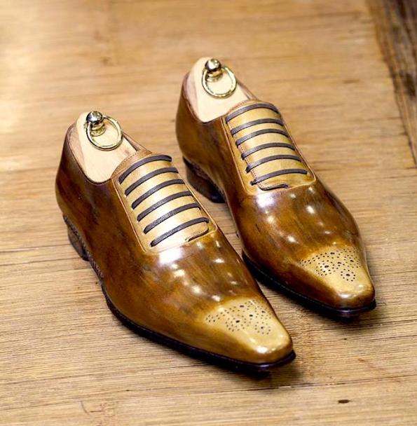 Chaussures Laçage Officier patine Havane – ligne Castelo – réf. 3022